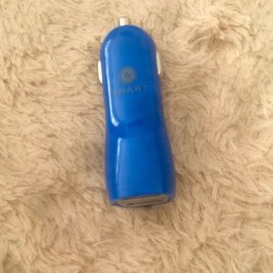 SMART CAR CHARGER ADAPTER DUAL USB - BLUE